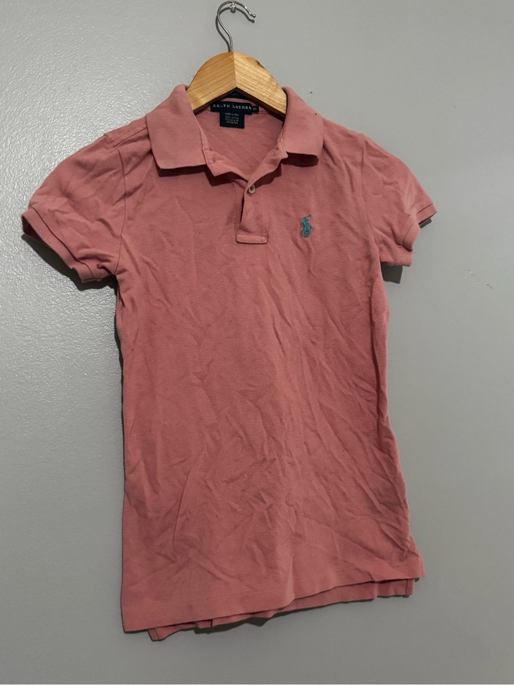 Ralph Lauren Women's Dusty Preppy Rose Academia Polo Shirt